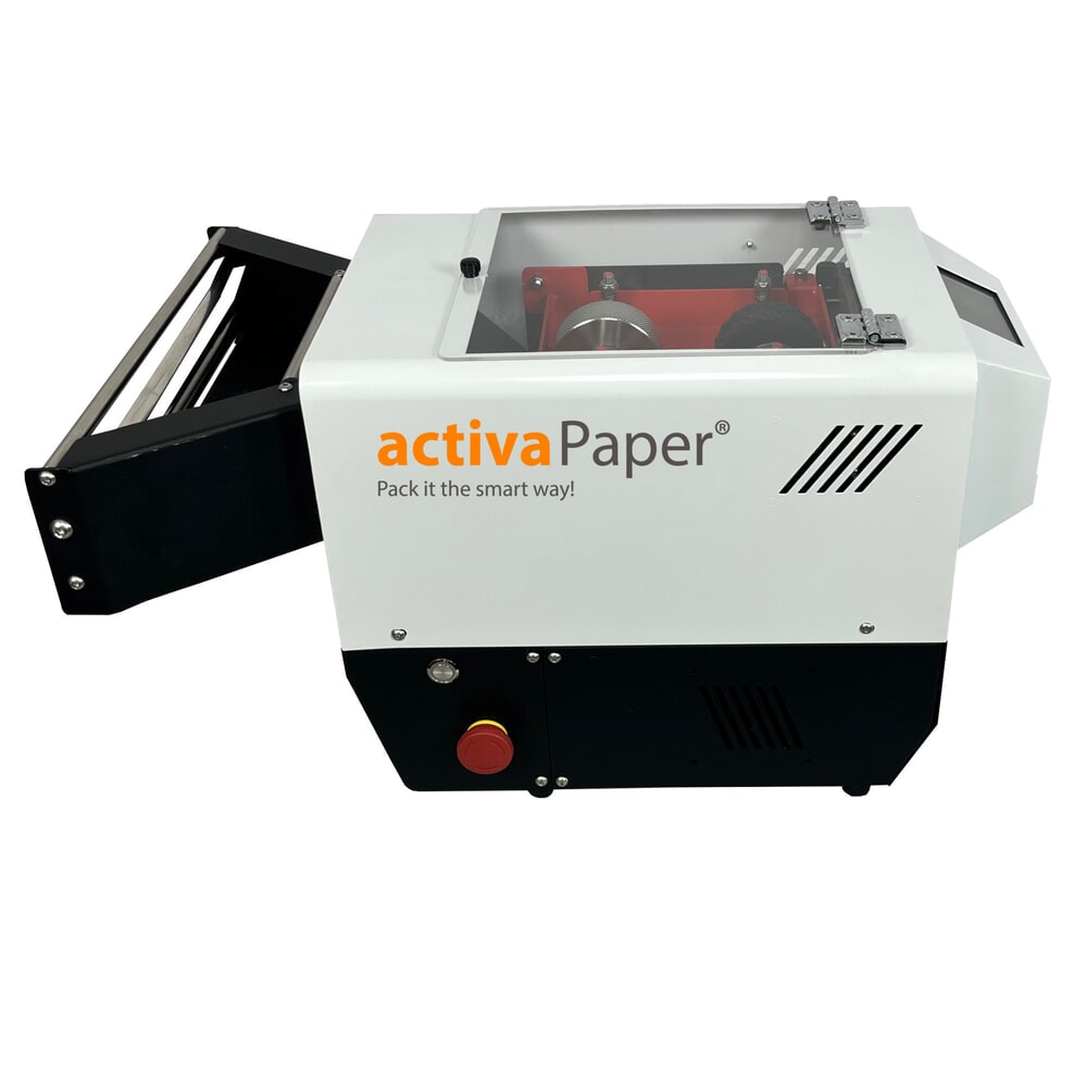 Produktabbildung Nr. 10: activaPaper® Papierpolstermaschine PA4600 für kleine bis mittlere Versandstationen, elektrisch, Pedal/Display, Faltpack von 50g² bis 70g²