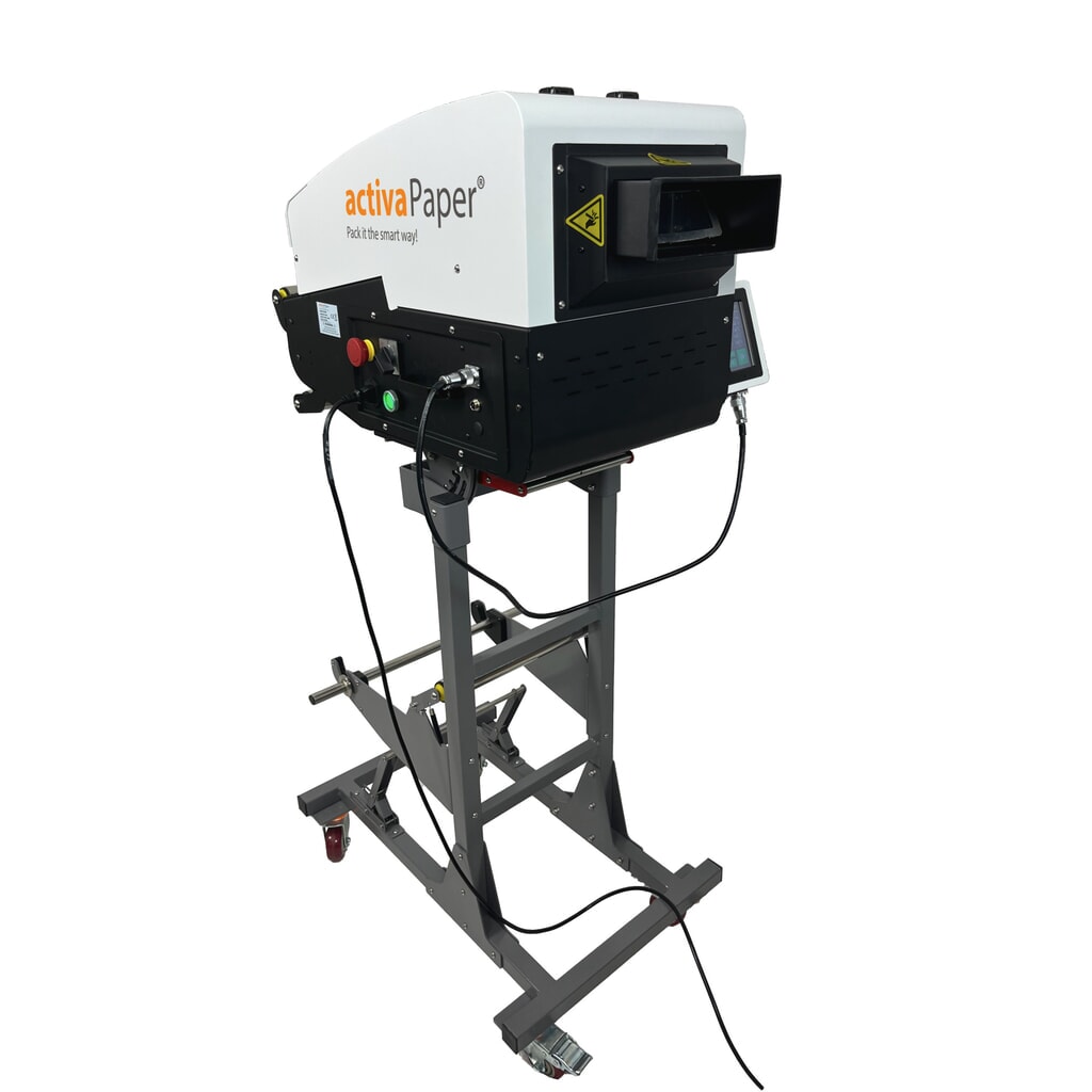 activaPaper® Papierpolstermaschine PA5000 für wechselnde Verpackungssituationen, elektrisch, Pedal/Touchscreen, Menge und Länge variabel einstellbar, Rolle von 70g² bis 120g² Produktabbildung Nr. 3: activaPaper® Papierpolstermaschine PA5000 für wechselnde Verpackungssituationen, elektrisch, Pedal/Touchscreen, Menge und Länge variabel einstellbar, Rolle von 70g² bis 120g²