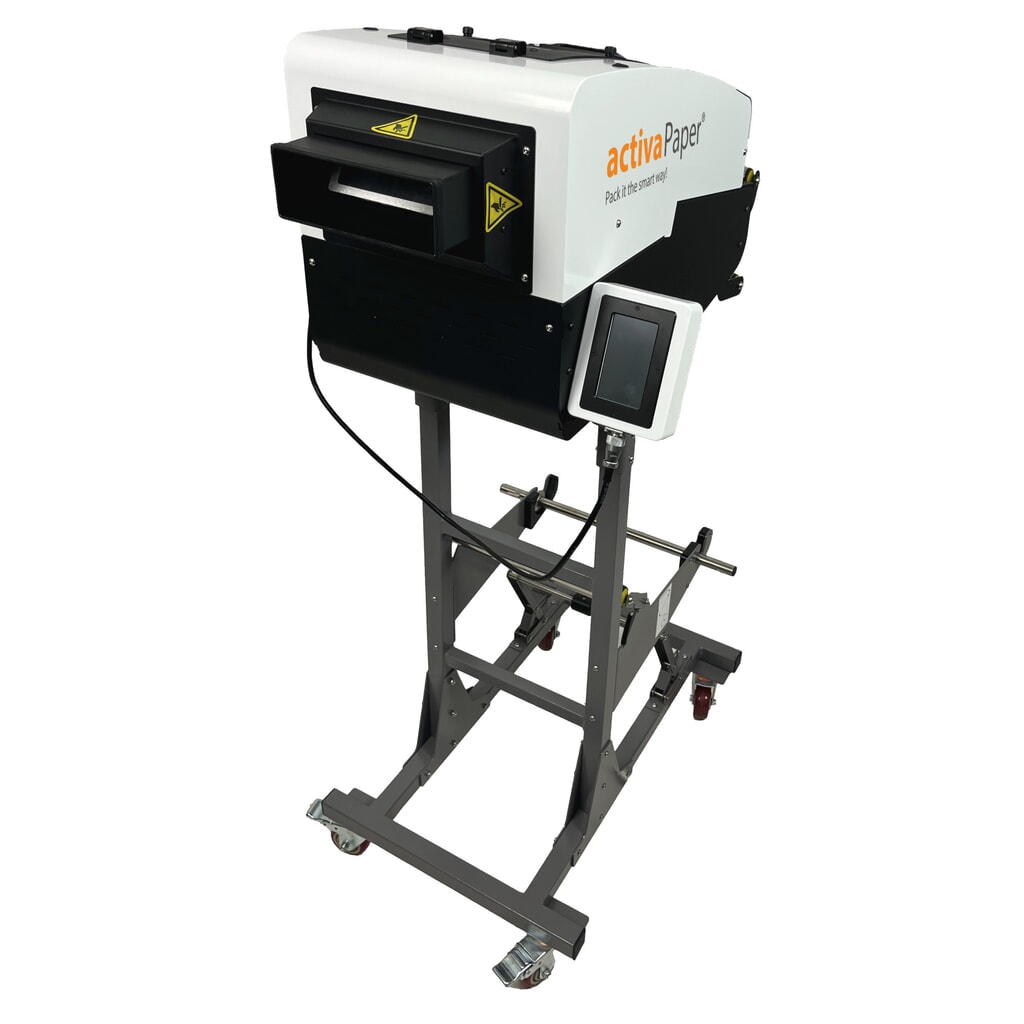 activaPaper® Papierpolstermaschine PA5000 für wechselnde Verpackungssituationen, elektrisch, Pedal/Touchscreen, Menge und Länge variabel einstellbar, Rolle von 70g² bis 120g² Produktabbildung Nr. 5: activaPaper® Papierpolstermaschine PA5000 für wechselnde Verpackungssituationen, elektrisch, Pedal/Touchscreen, Menge und Länge variabel einstellbar, Rolle von 70g² bis 120g²
