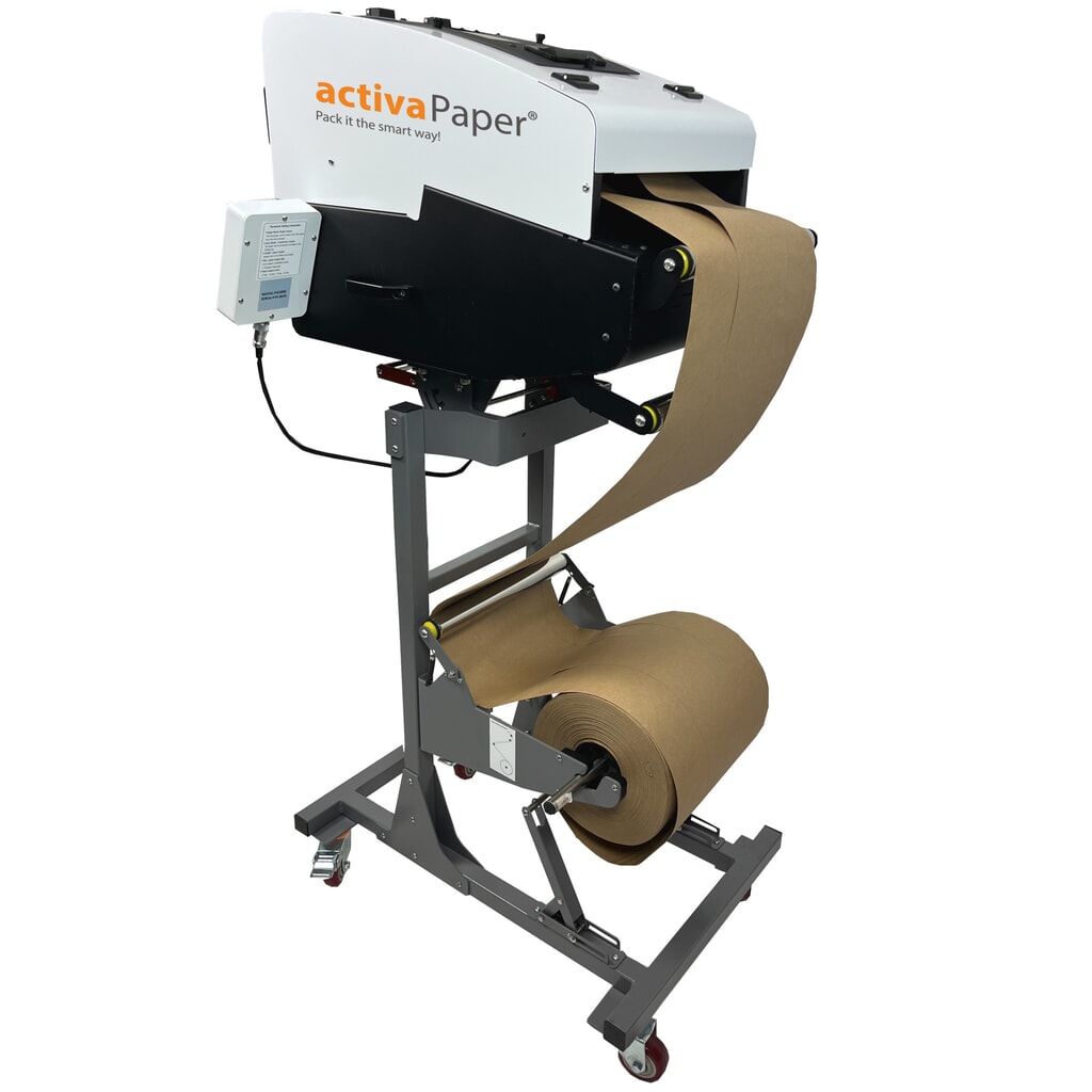 Produktabbildung Nr. 15: activaPaper® Papierpolstermaschine PA5000 für wechselnde Verpackungssituationen, elektrisch, Pedal/Touchscreen, Menge und Länge variabel einstellbar, Rolle von 70g² bis 120g²