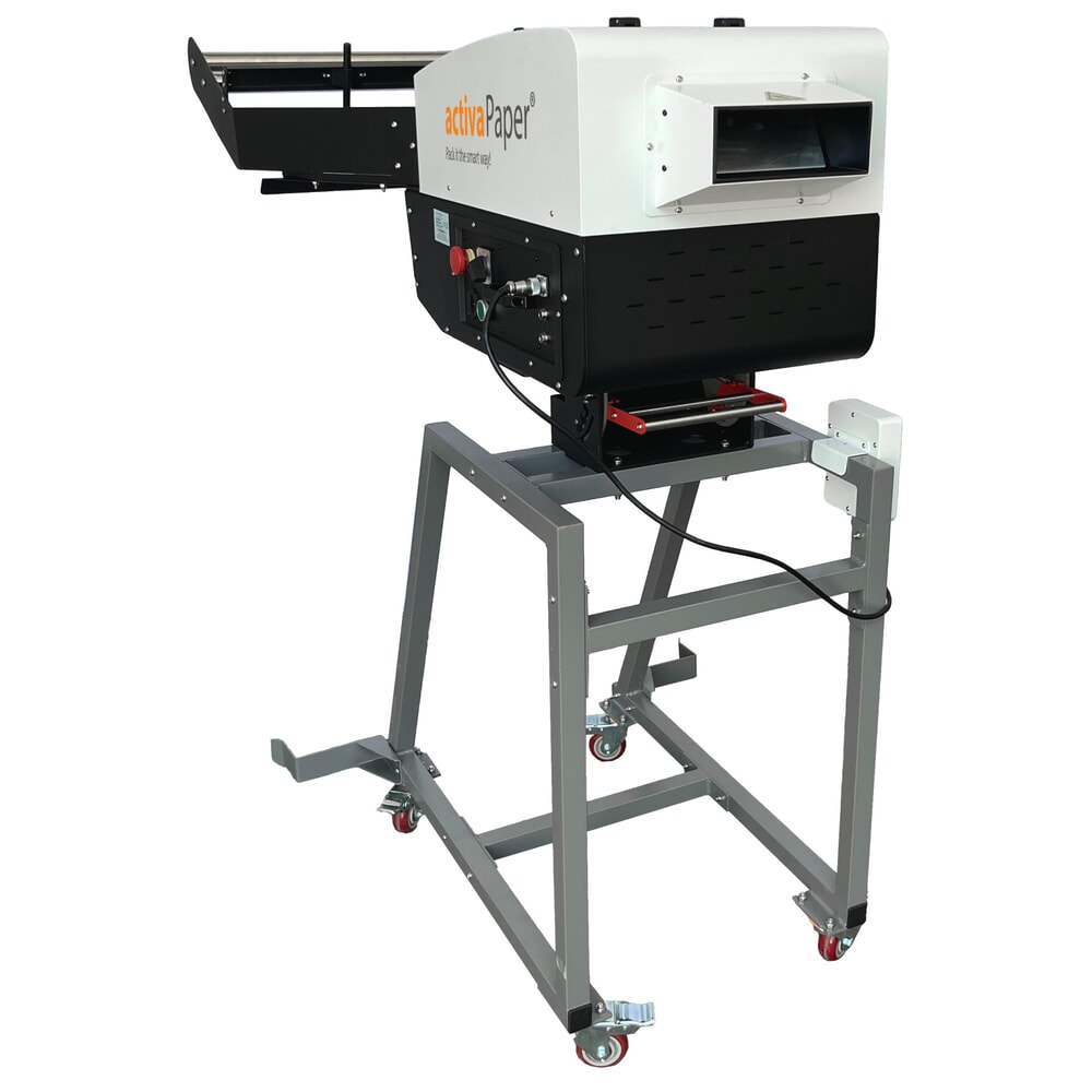 Produktabbildung: activaPaper® Papierpolstermaschine PA6000 für Serienverpackung und große Verpackungsmengen, elektrisch, Pedal/Touchscreen, Dauerbetrieb möglich, Palette bis 90g²/Faltpack 70g/m²