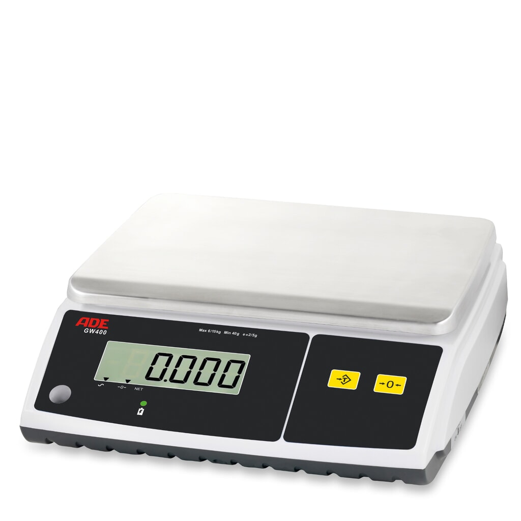 Produktabbildung: ADE Kontrollwaage mit Zweibereich, ungeeicht, Wägebereich max. 6 kg in 1 g / 2 g Schritten