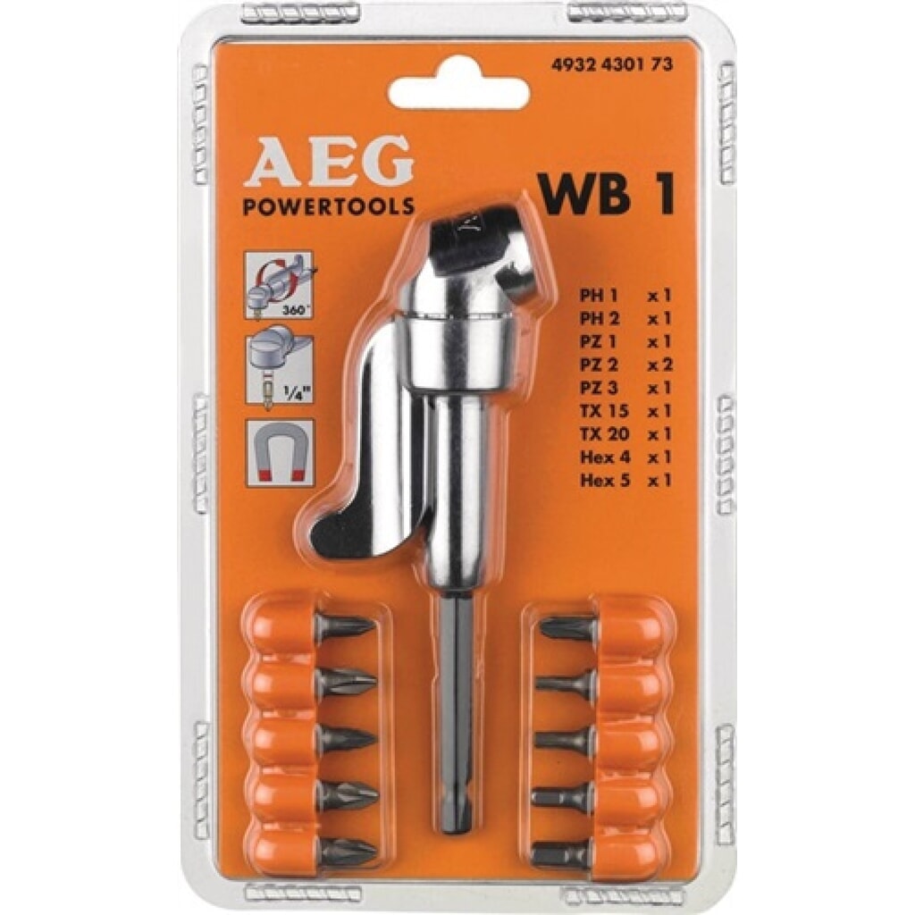 Winkelschraubvorsatz WB-1 1/4 Zoll sechskant AEG Produktabbildung: Winkelschraubvorsatz WB-1 1/4 Zoll sechskant AEG