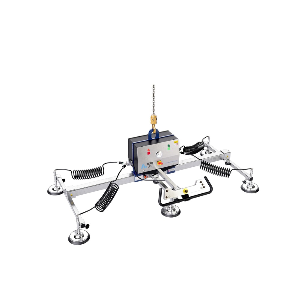 AERO-LIFT® Vakuumheber ADVANCE, mit 6 Saugplatten, Tragkraft 150 kg Produktabbildung: AERO-LIFT® Vakuumheber ADVANCE, mit 6 Saugplatten, Tragkraft 150 kg