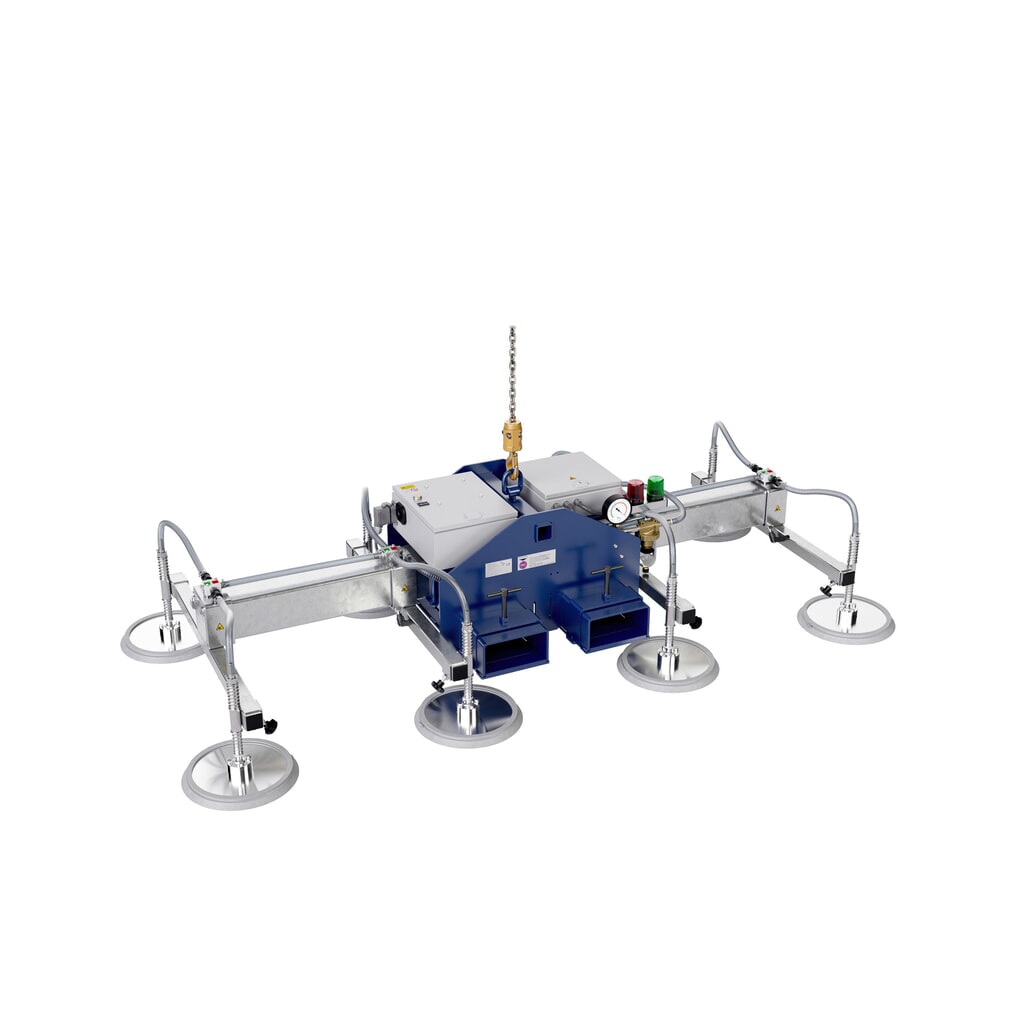 AERO-LIFT® Vakuumheber AERO-SELECT, mit 4 Saugplatte, Tragkraft 150 kg, Traversenlänge 2.000 mm Produktabbildung Nr. 1: AERO-LIFT® Vakuumheber AERO-SELECT, mit 4 Saugplatte, Tragkraft 150 kg, Traversenlänge 2.000 mm