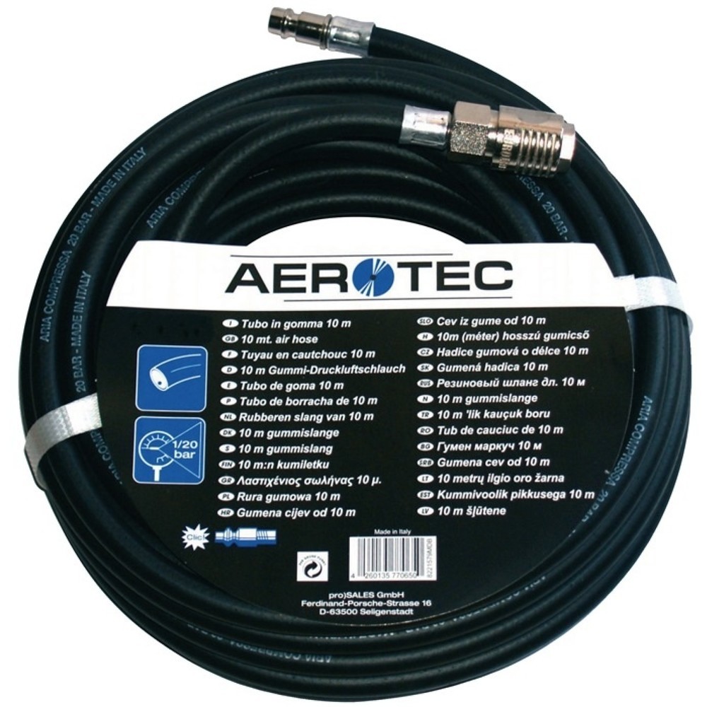 Produktabbildung: AEROTEC Druckluftschlauch ID 9mm L.10m Kuppl.DN 7,2