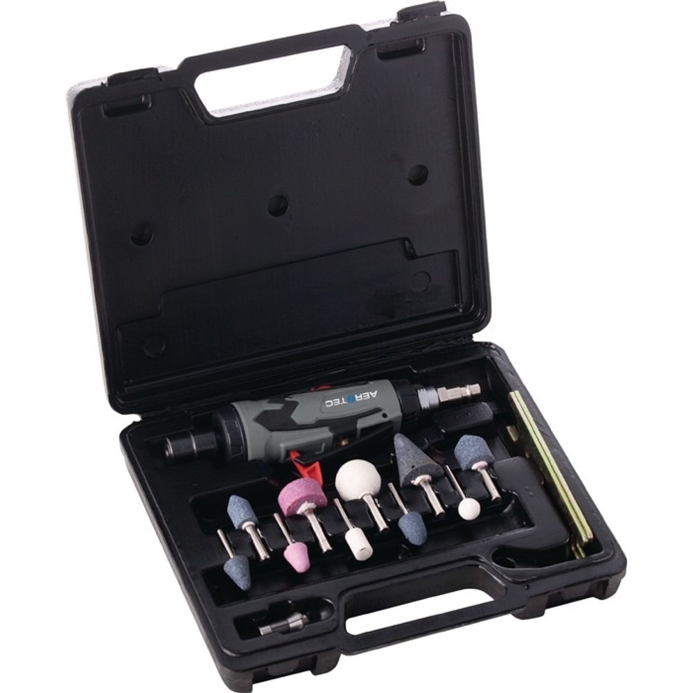 Produktabbildung: AEROTEC Druckluftstabschleiferset 25000min-¹ 3+6mm