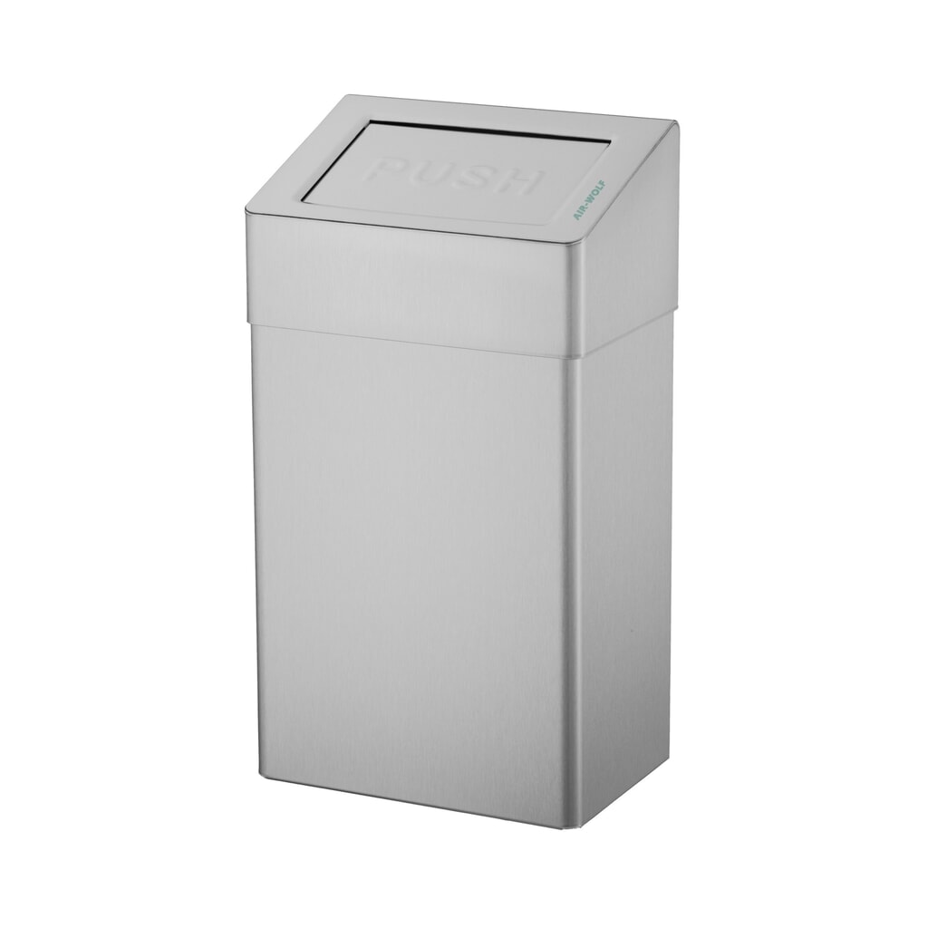 Air-Wolf Abfallbehälter 18 Liter Volumen Edelstahl gebürstet Produktabbildung: Air-Wolf Abfallbehälter 18 Liter Volumen Edelstahl gebürstet