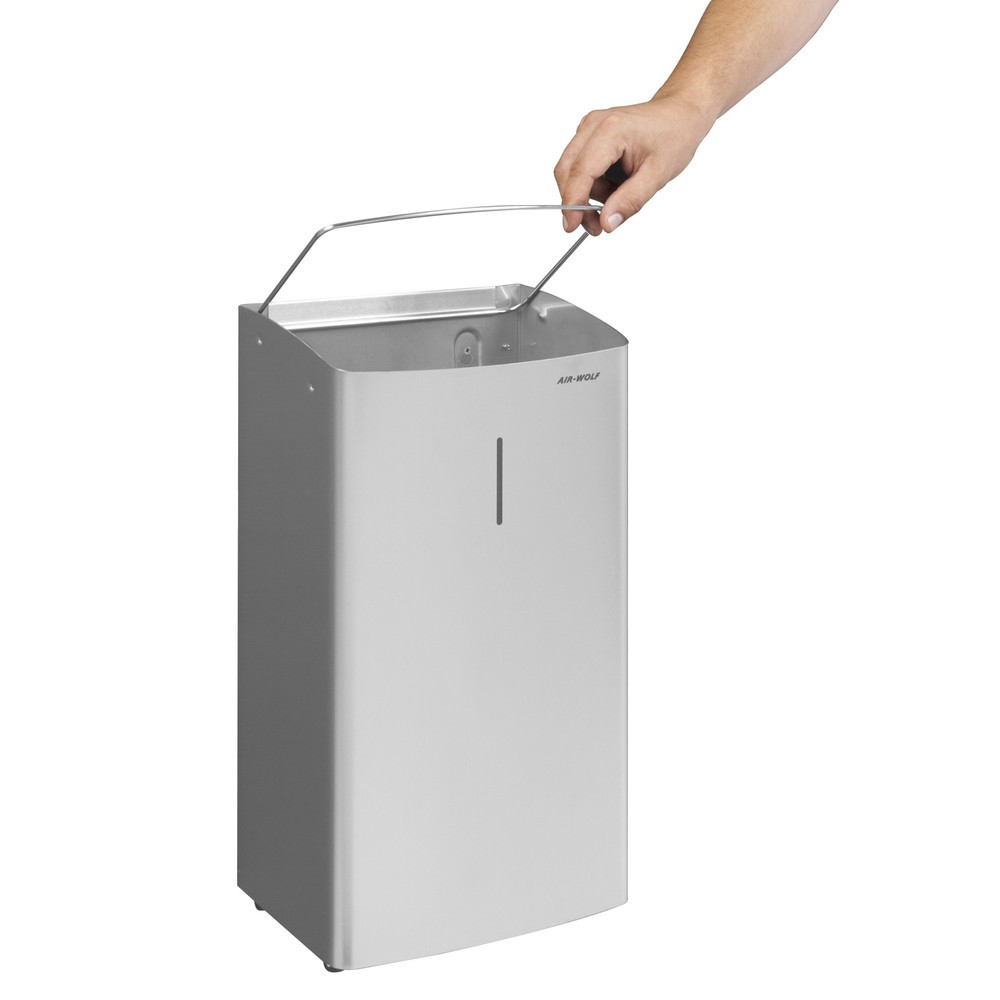 Produktabbildung Nr. 3: Air-Wolf Abfallbehälter mit 27 Liter Volumen Edelstahl gebürstet