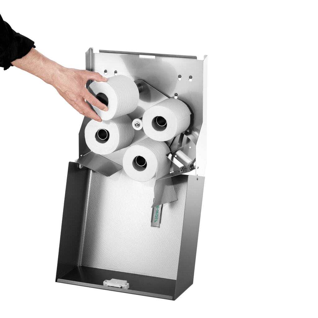 Air-Wolf Duplex-Rollenspender Edelstahl gebürstet Produktabbildung Nr. 9: Air-Wolf Duplex-Rollenspender Edelstahl gebürstet