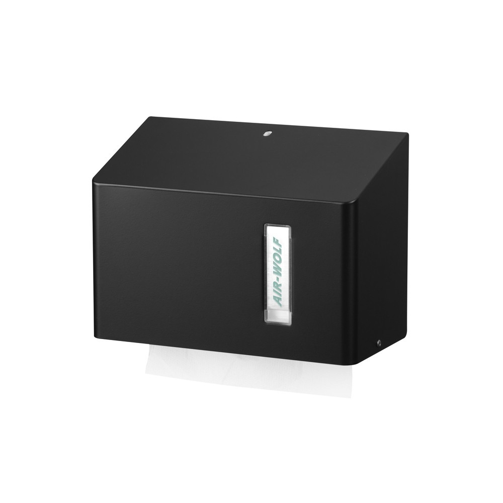 Produktabbildung: Air-Wolf Papierhandtuchspender für ca. 300 Papierhandtücher Serie Omega Schwarz