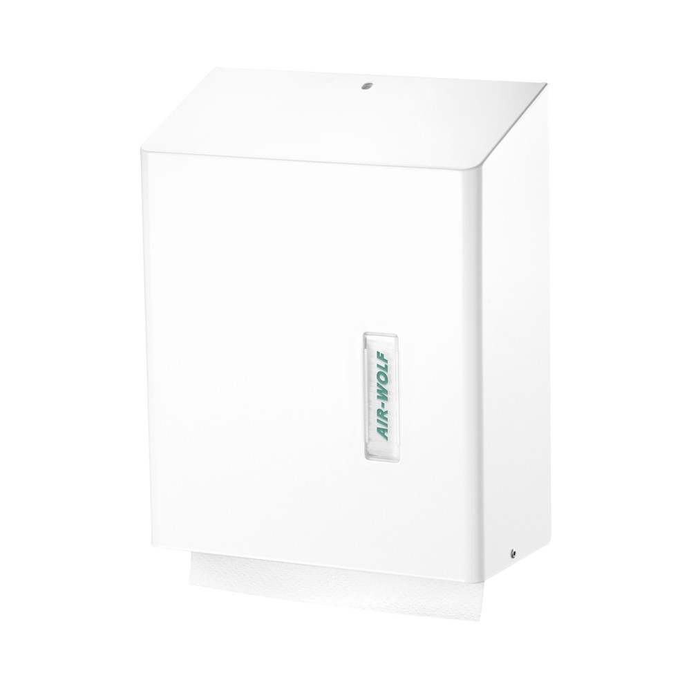 Produktabbildung: Air-Wolf Papierhandtuchspender für Interfold-Papier ca. 500 Stück Serie Omega Weiß