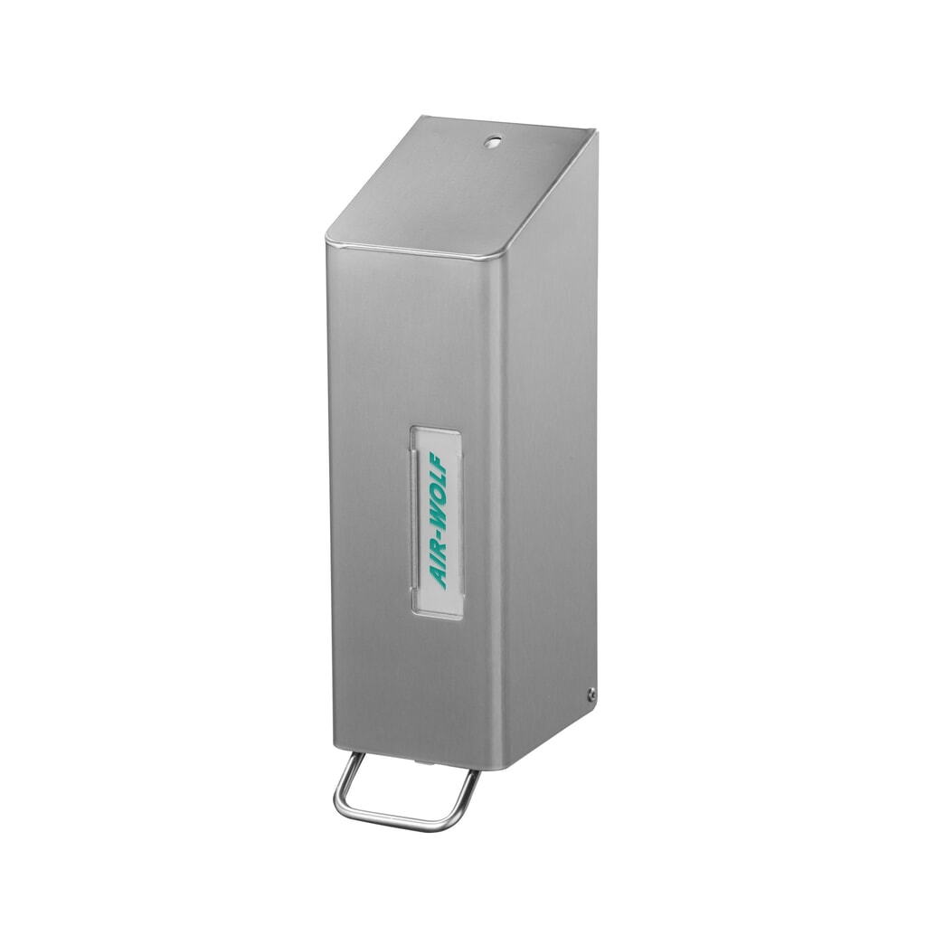 Produktabbildung Nr. 1: Air-Wolf Seifen- und Desinfektionsmittelspender für 1200 ml Händewaschlotion bzw. Desinfektionsmittel Edelstahl gebürstet Serie Omega