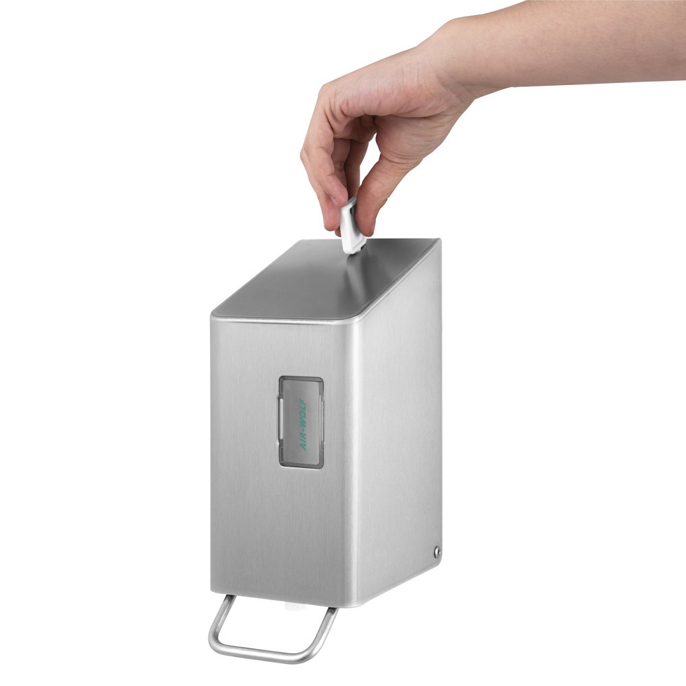 Produktabbildung Nr. 5: Air-Wolf Seifen- und Desinfektionsmittelspender für 250 ml Edelstahl gebürstet
