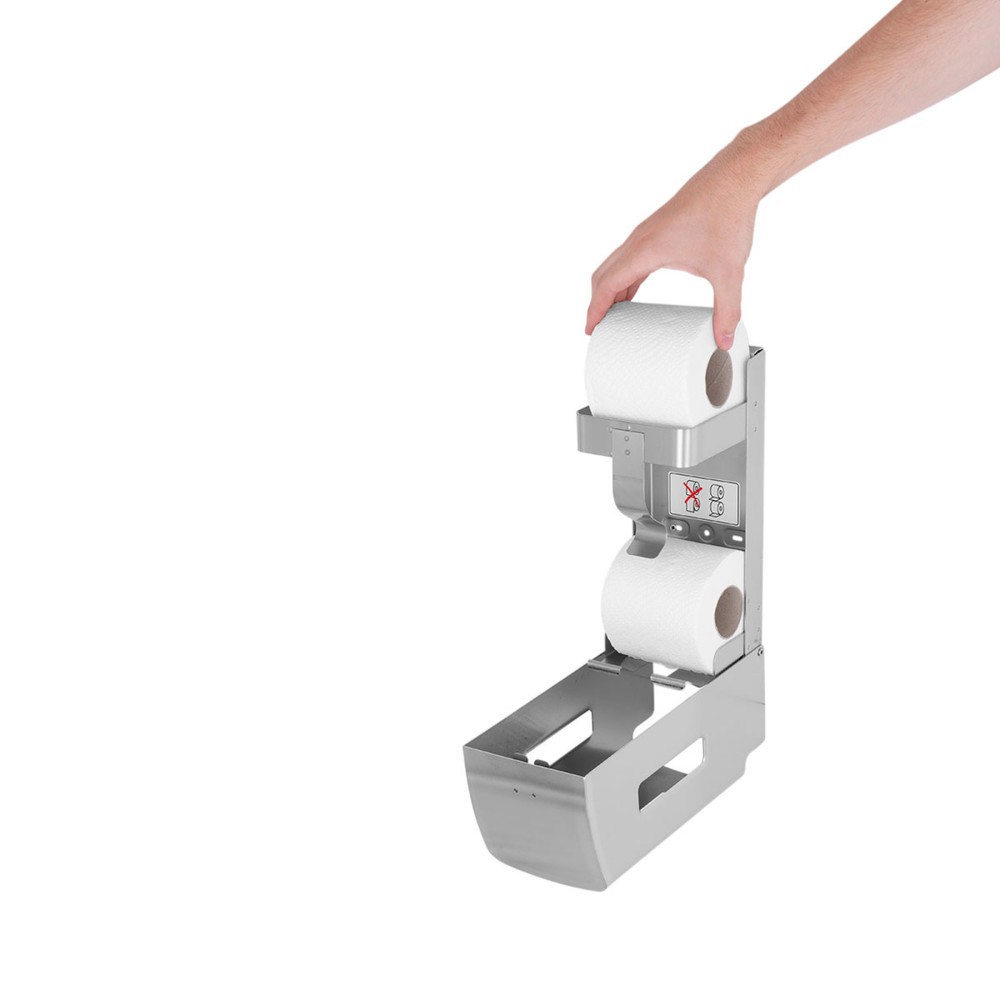 Produktabbildung Nr. 5: Air-Wolf Toilettenpapierspender für 2 Haushaltsrollen Gebürstet