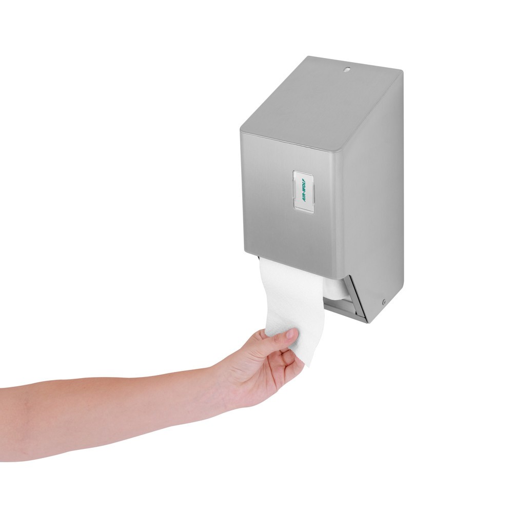 Produktabbildung Nr. 2: Air-Wolf WC-Papierspender für 2 Haushaltsrollen Edelstahl gebürstet