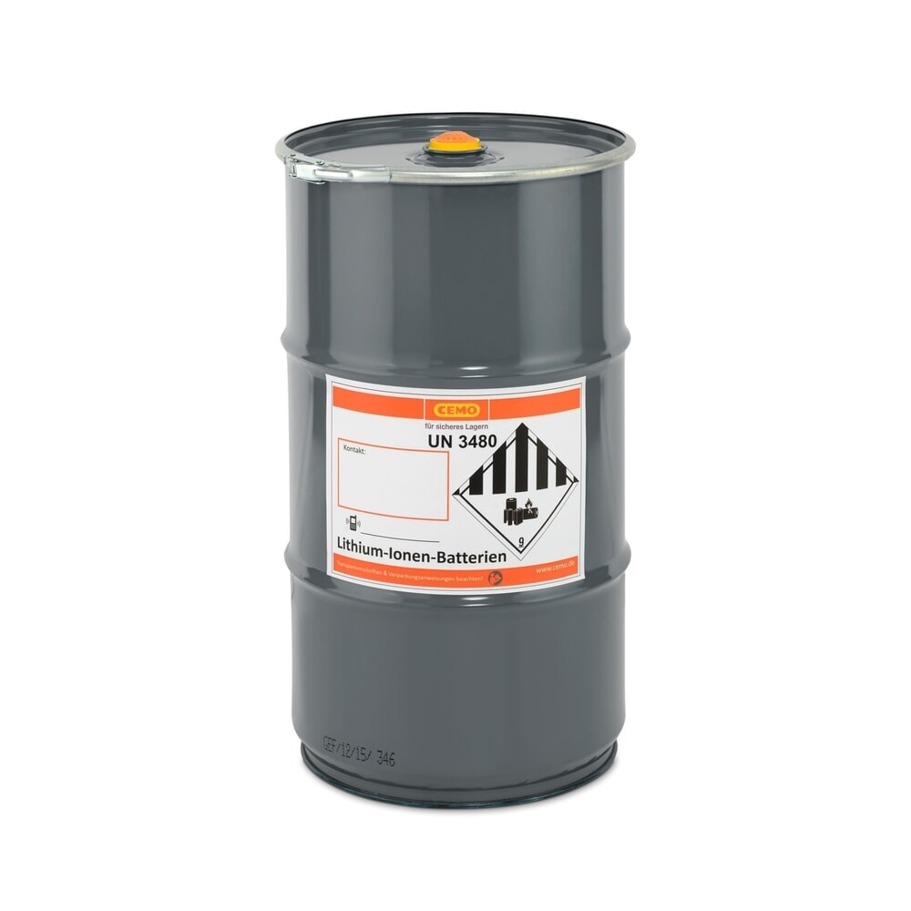 Produktabbildung: Akku-Sicherheitstonne CEMO, UN-Zulassung, 60 l