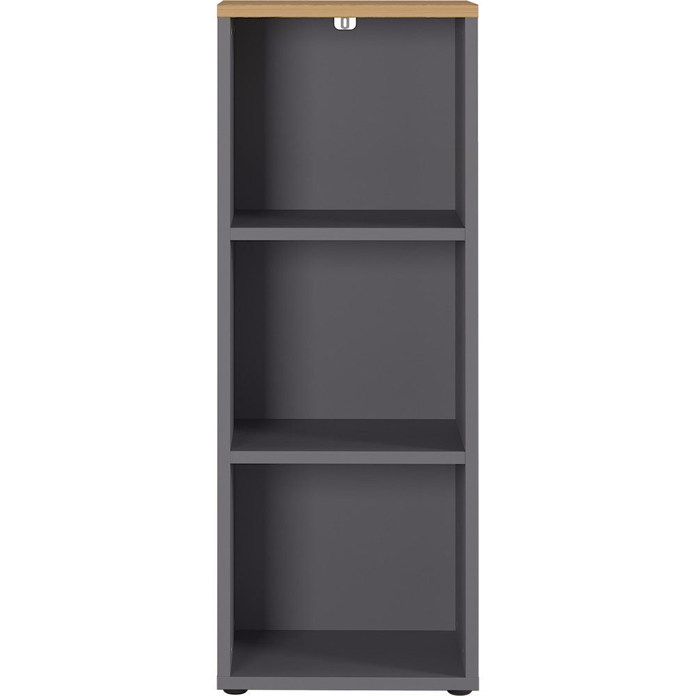 Produktabbildung Nr. 7: Aktenregal AGENDA, 3 Fächer, Höhe 1.200 mm, Breite 450 mm, Graphit/Grandson-Eiche-Nb.