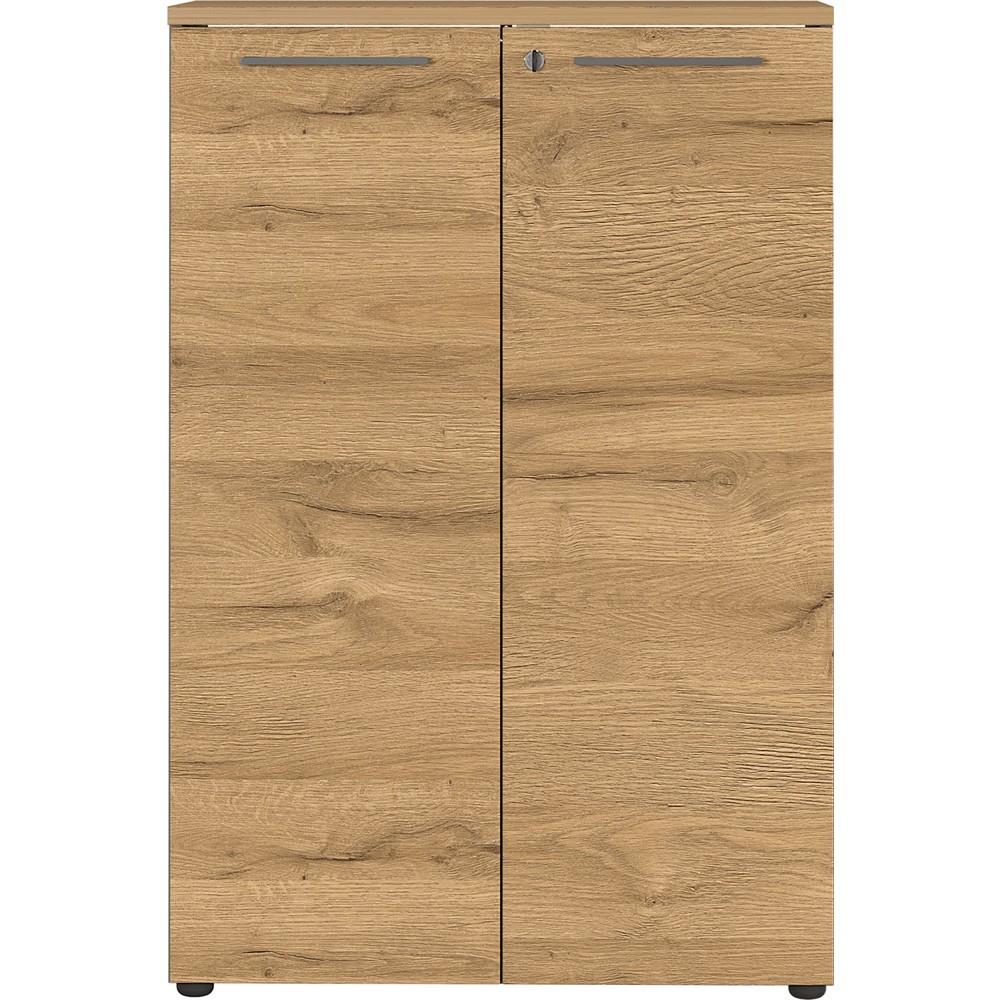 Produktabbildung Nr. 6: Aktenschrank AGENDA, geschlossen, 2 Flügeltüren, Höhe 1.200 mm, Breite 800 mm, Graphit/Grandson-Eiche-Nb.