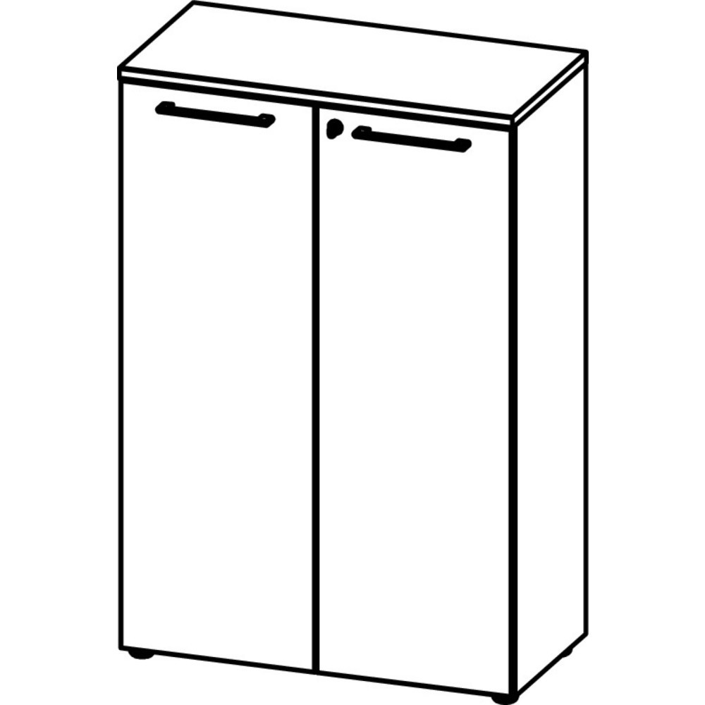 Produktabbildung Nr. 7: Aktenschrank AGENDA, geschlossen, 2 Flügeltüren, Höhe 1.200 mm, Breite 800 mm, Graphit/Grandson-Eiche-Nb.