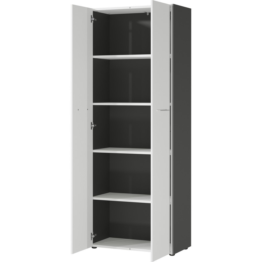 Produktabbildung Nr. 3: Aktenschrank PASADENA, 2 Flügeltüren, Höhe 1.960 mm, Breite 750 mm, Graphit/Weiß