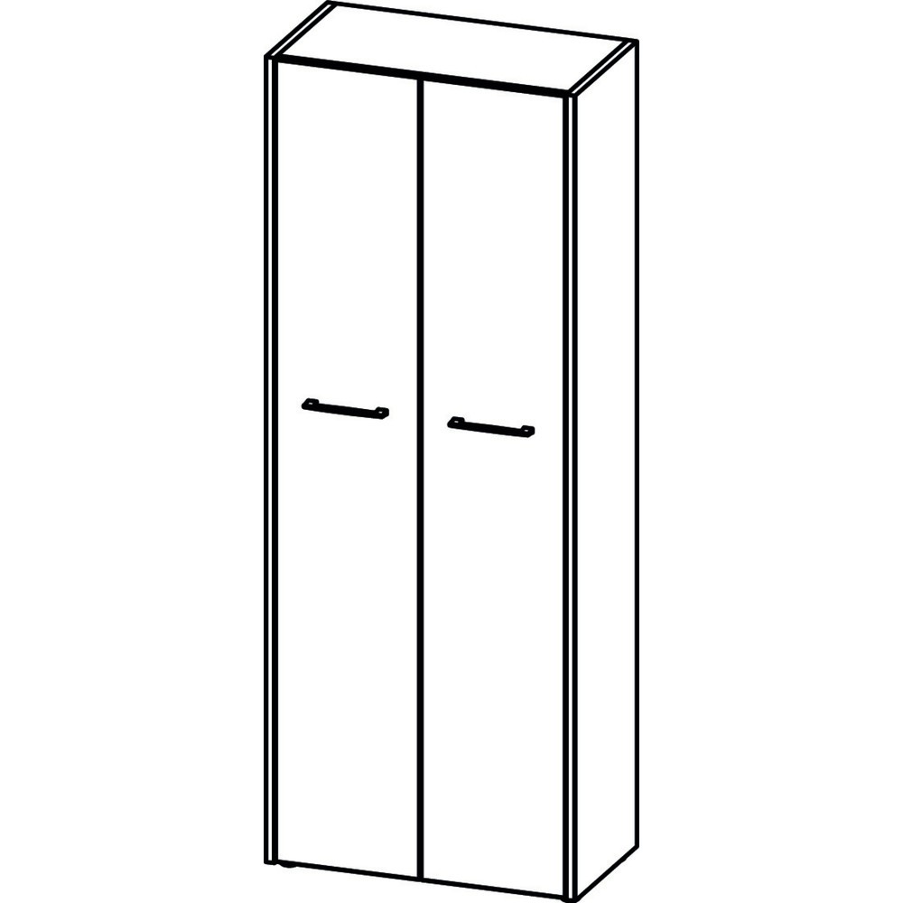 Produktabbildung Nr. 5: Aktenschrank PASADENA, 2 Flügeltüren, Höhe 1.960 mm, Breite 750 mm, Graphit/Weiß