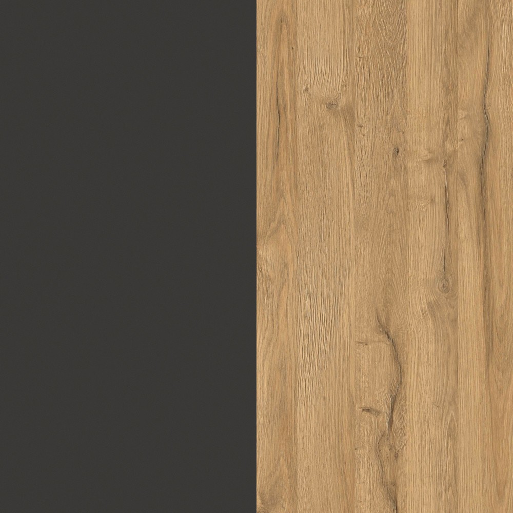 Produktabbildung Nr. 4: Aktenschrank PROFI, 2 Flügeltüren, Höhe 1.230 mm, Breite 800 mm, Graphit/Grandson-Eiche-Nb.