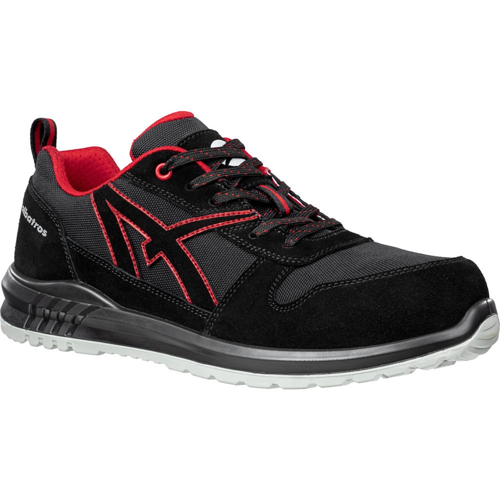 Produktabbildung: albatros Berufsschuh CLIFTON ST LOW O2 ESD SRC, schwarz/rot, Größe 36