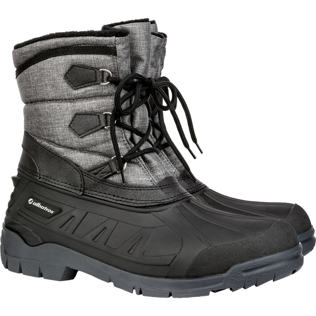 Produktabbildung: albatros Schnürstiefel TORONTO GREY, gefüttert, schwarz/grau, Größe 41