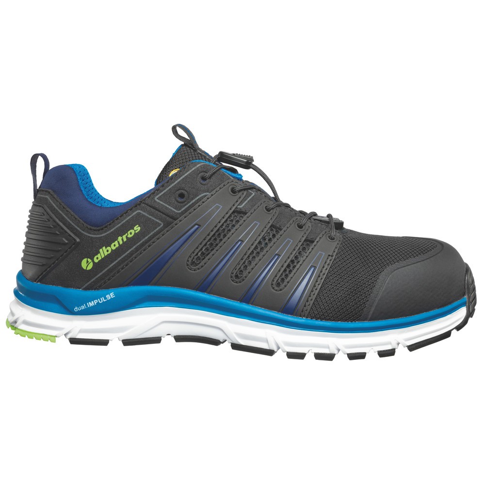 Produktabbildung: albatros Sicherheitshalbschuh BREEZE IMPULSE LOW S1P ESD HRO SRA Größe 39, schwarz-blau