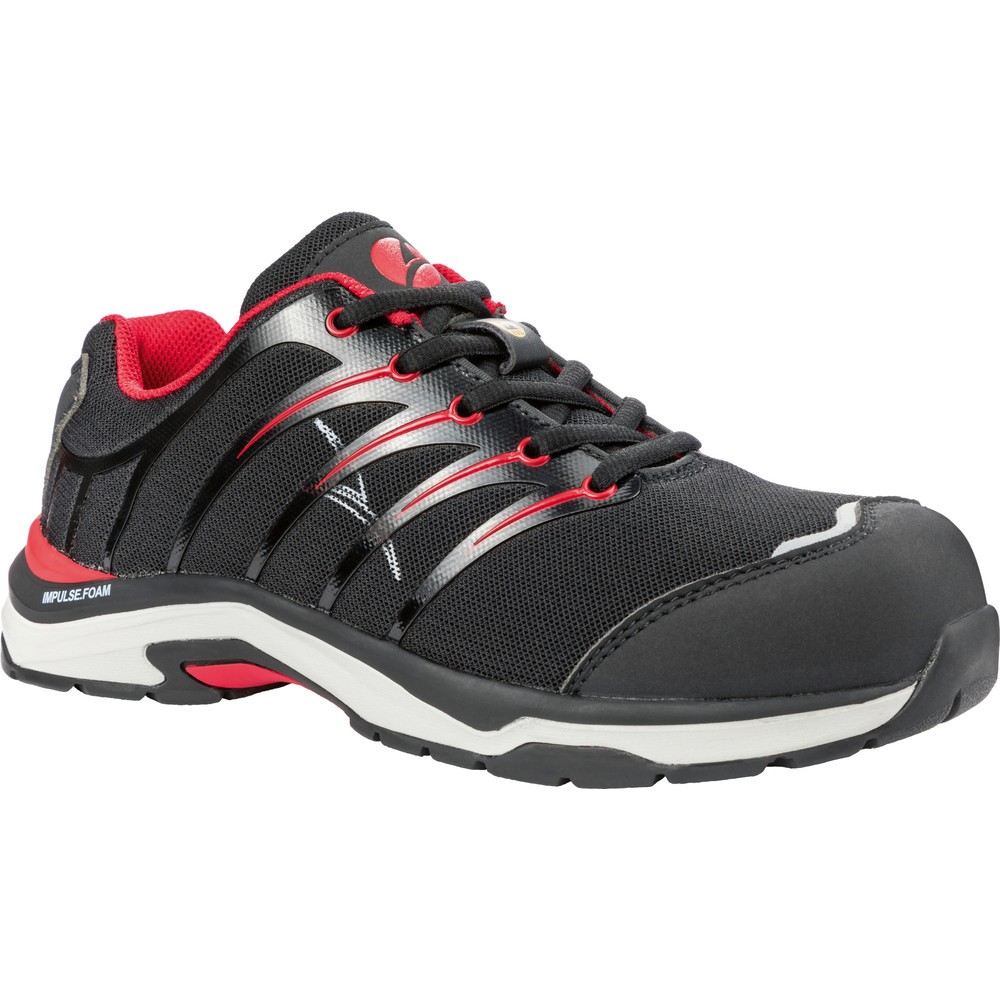 Produktabbildung: albatros Sicherheitshalbschuh TWIST RED WNS LOW S1P ESD HRO SRC Größe 41, schwarz/rot
