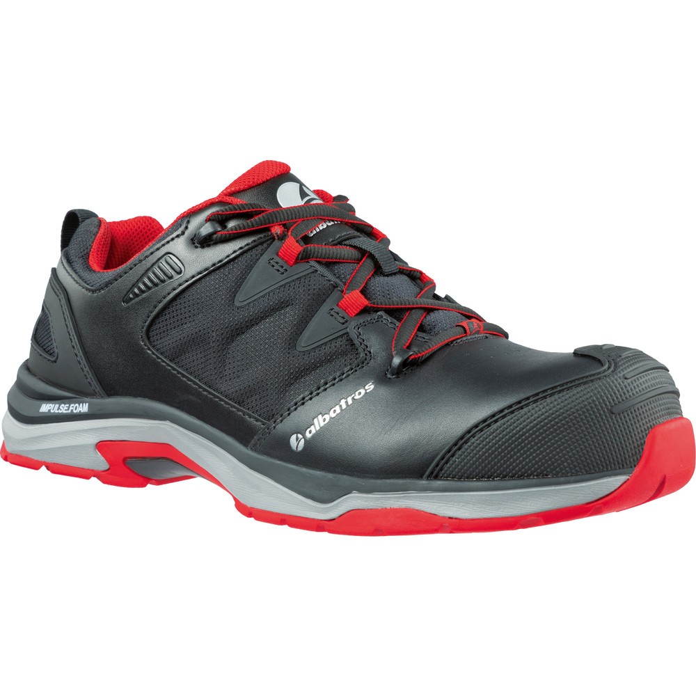 Produktabbildung Nr. 1: albatros Sicherheitshalbschuh ULTRATRAIL BLACK LOW S3 ESD HRO SRC Größe 36, schwarz/rot