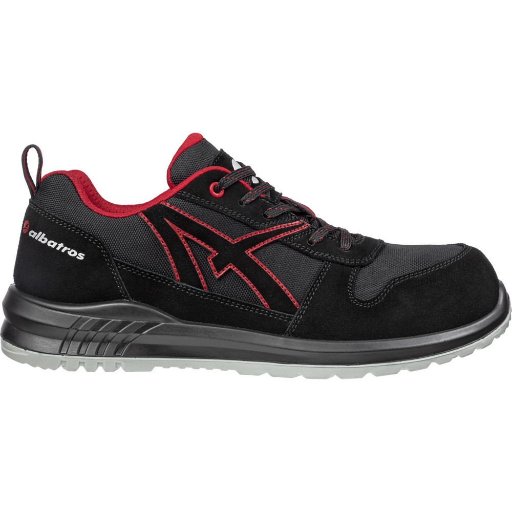 Produktabbildung: albatros Sicherheitsschuh CLIFTON LOW S3 SRC, schwarz/rot, Größe 40