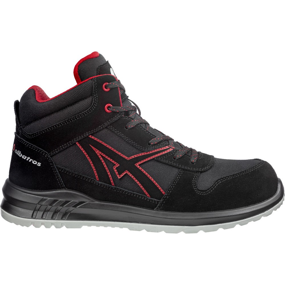 Produktabbildung Nr. 1: albatros Sicherheitsschuh CLIFTON MID S3 SRC, schwarz/rot, Größe 39