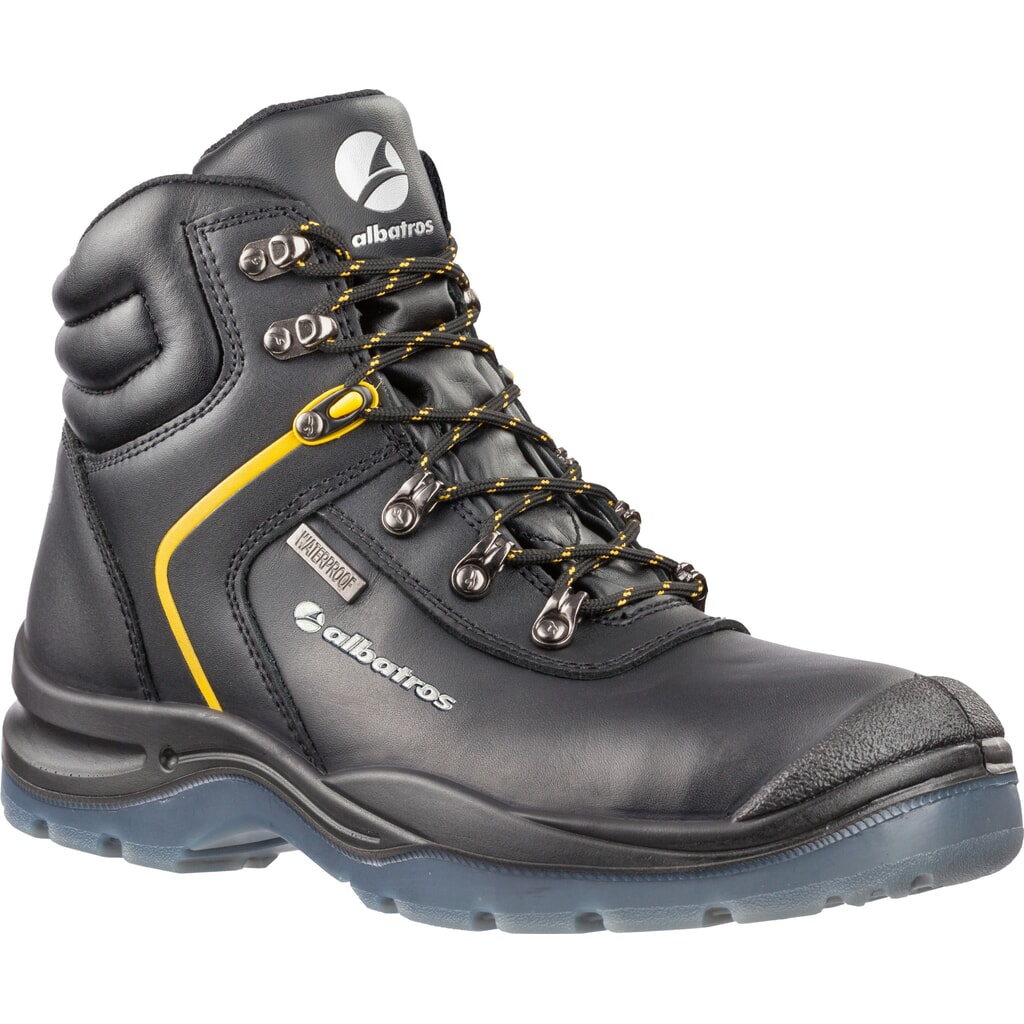 Produktabbildung: albatros Sicherheitsstiefel Gravity CTX MID S3 WR SRC Größe 40, schwarz/gelb