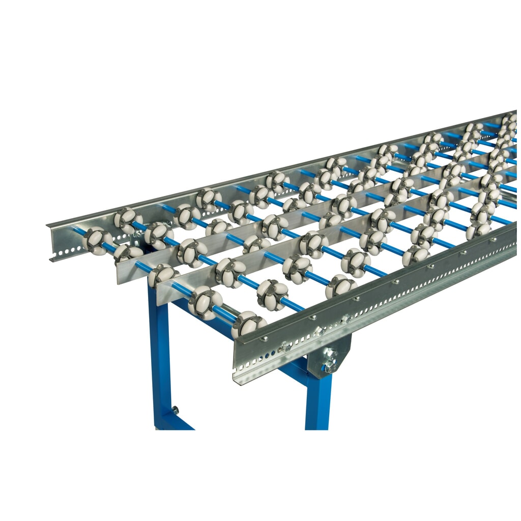 BLUME Allseiten-Röllchenbahn, LxB 500 x 400 mm, Teilung 100 mm Produktabbildung: BLUME Allseiten-Röllchenbahn, LxB 500 x 400 mm, Teilung 100 mm