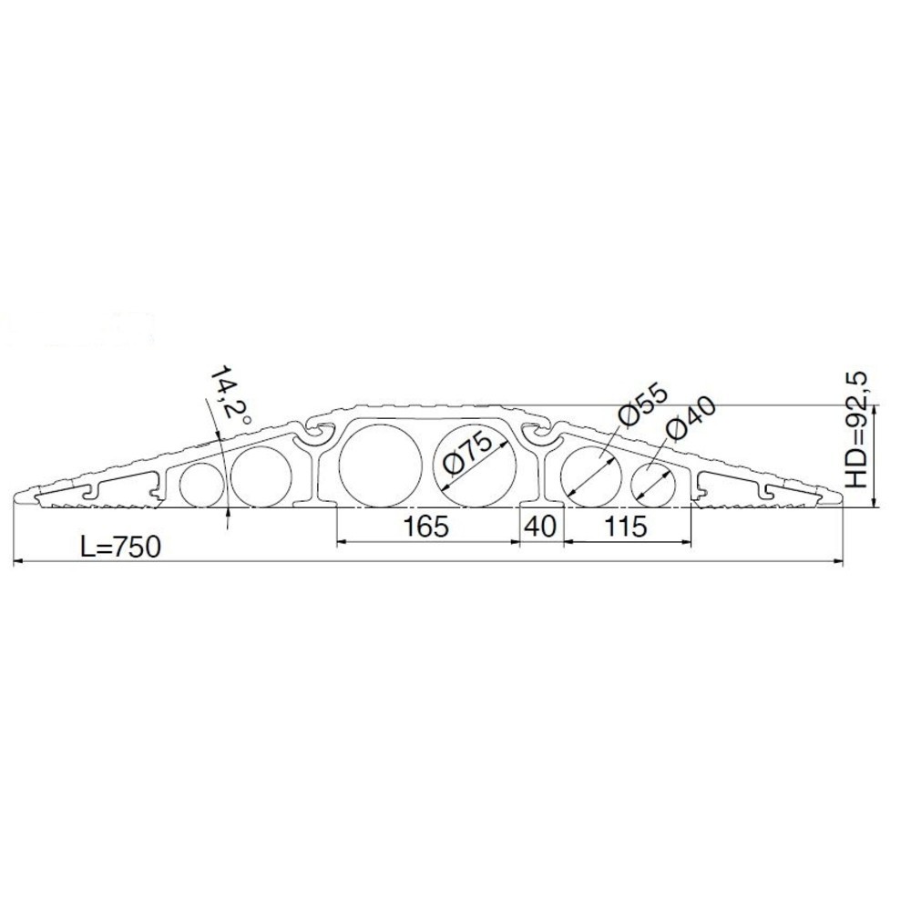 Produktabbildung Nr. 2: Altec Überfahrbrücke für Leitungen, TK 7.000 kg, Länge 750 mm