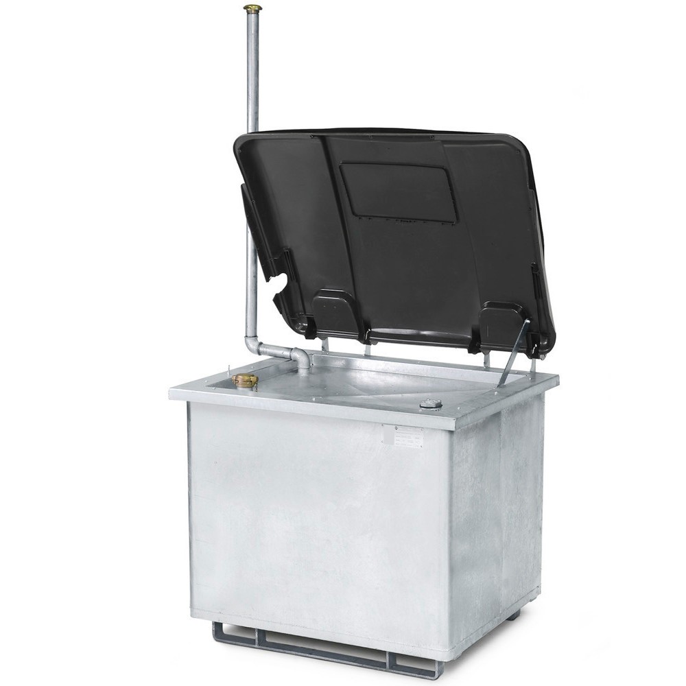 Produktabbildung: Altölsammler, PE-Deckel, Füllstandsanzeige, Peilstab, 800 Liter