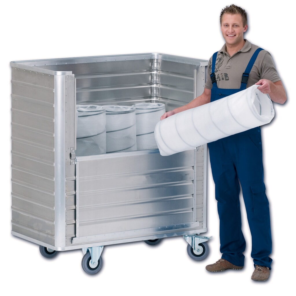 Produktabbildung Nr. 3: Alu-Kastenwagen mit halb abklappbarer Wand, 355 Liter