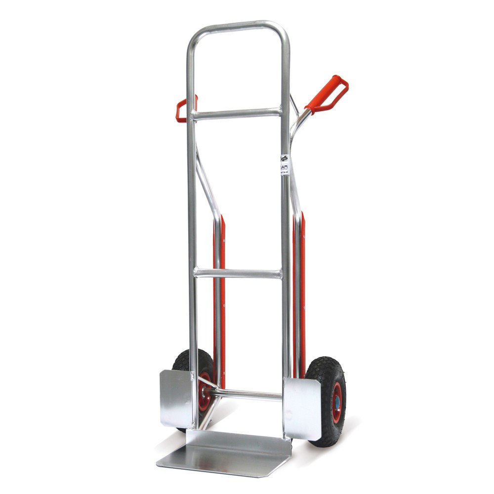 Produktabbildung: Alu-Sackkarre HEMMDAL mit Gleitkufen, TK 150 kg, Schaufel BxT 310 x 210 mm