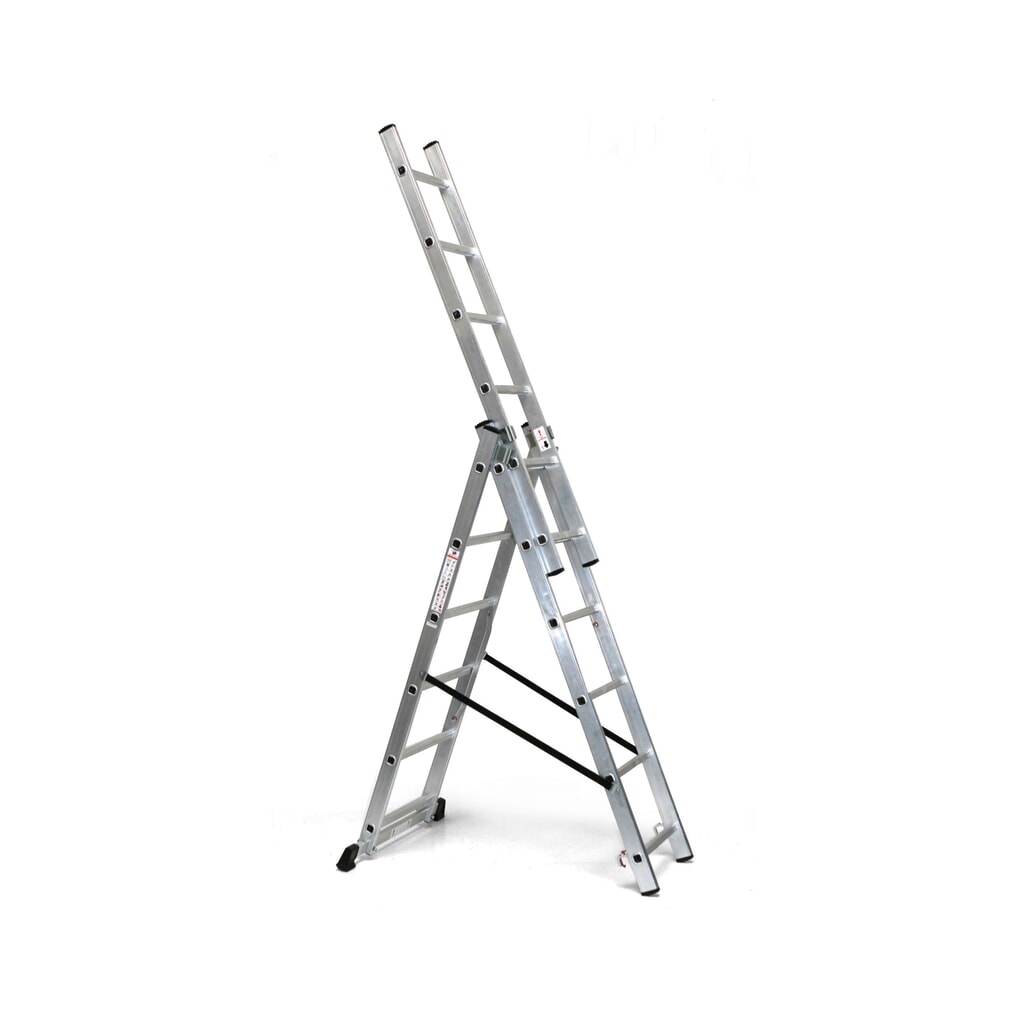Produktabbildung Nr. 1: Alu-Schiebeleiter HEMMDAL 3-in-1, Arbeitshöhe Anlegeleiter 4,86 m