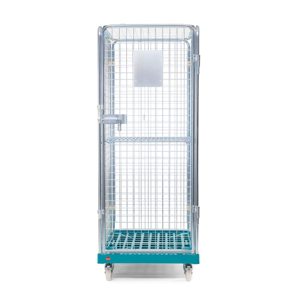 Produktabbildung Nr. 9: Ameise® Anti-Diebstahl-Rollbehälter, 5-seitig, galvanisch verzinkt, Kunststoff-Rollplatte, HxBxT 1.810 x 724 x 815 mm, mit klappbarem Zwischenboden