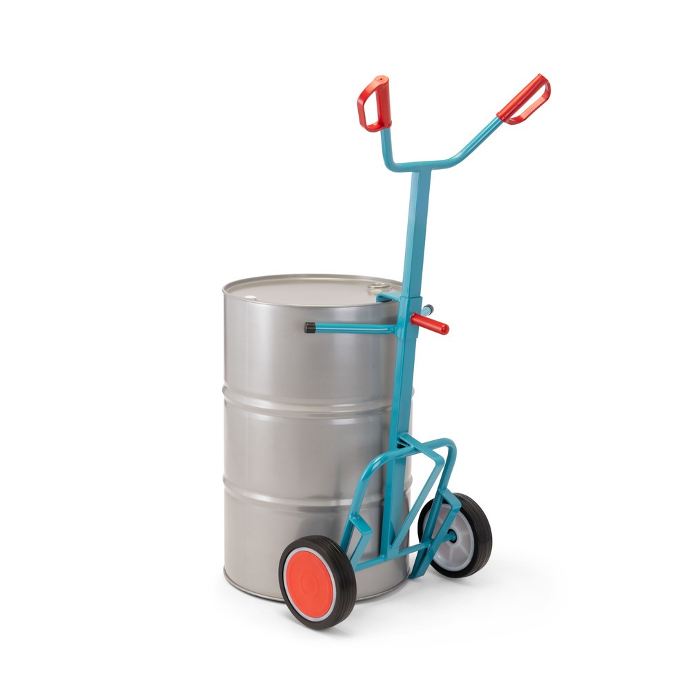 Produktabbildung Nr. 4: Ameise® Fasskarre, für 1x 200-Liter-Fass, Tragkraft 250 kg, Fassrandgreifer, Vollgummi-Bereifung