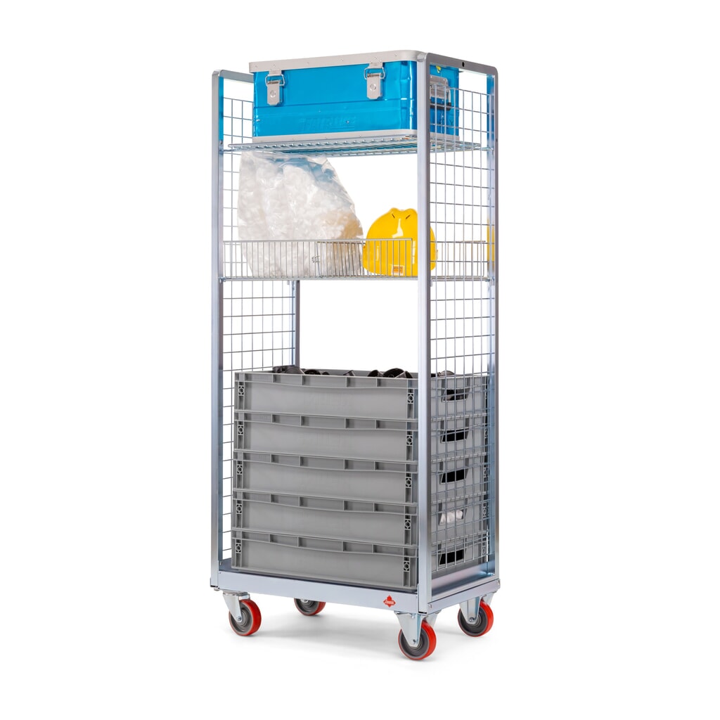 Produktabbildung Nr. 2: Ameise® Kommissionierwagen AK-S, 2 Gitterwände, HxBxT 1.560 x 405 x 700 mm