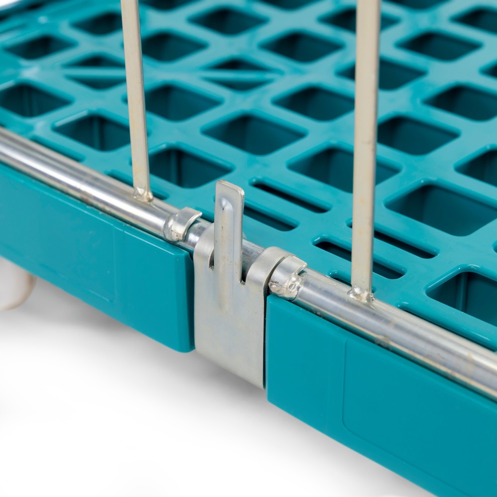 Produktabbildung Nr. 6: Ameise® Rollbehälter, 4-seitig, grobmaschig, galvanisch verzinkt, Kunststoff-Rollplatte, HxBxT 1.640 x 724 x 815 mm, mit zweiteiliger, klappbarer Vorderwand
