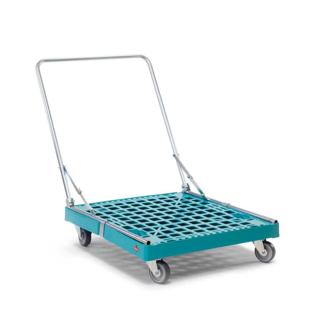 Ameise® Rollplatte mit Schiebebügel, TK 300 kg, 2 Bock- und 2 Lenkrollen Produktabbildung: Ameise® Rollplatte mit Schiebebügel, TK 300 kg, 2 Bock- und 2 Lenkrollen