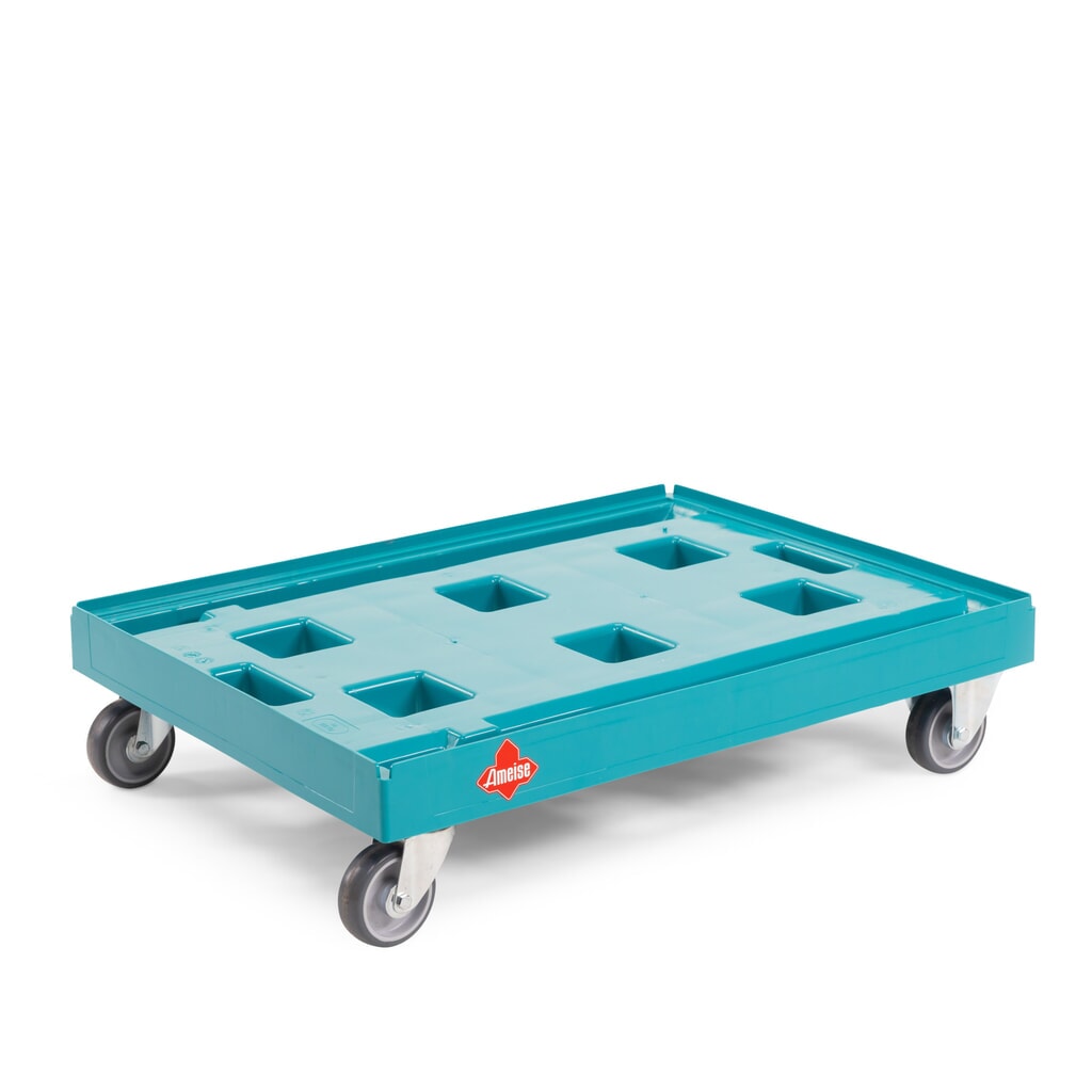 Ameise® Transportroller Dolly A-TR1, für Euro-Stapelbehälter BxT 600 x 800 mm, Tragkraft 300 kg Produktabbildung: Ameise® Transportroller Dolly A-TR1, für Euro-Stapelbehälter BxT 600 x 800 mm, Tragkraft 300 kg