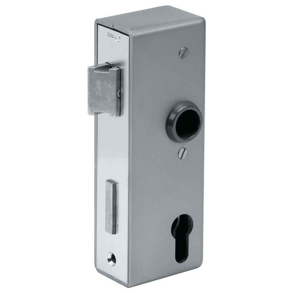 Produktabbildung: AMF Schlosskasten 141U, blank, Maß A30xB60xC172 mm, DIN links / rechts, Dornmaß 40 mm