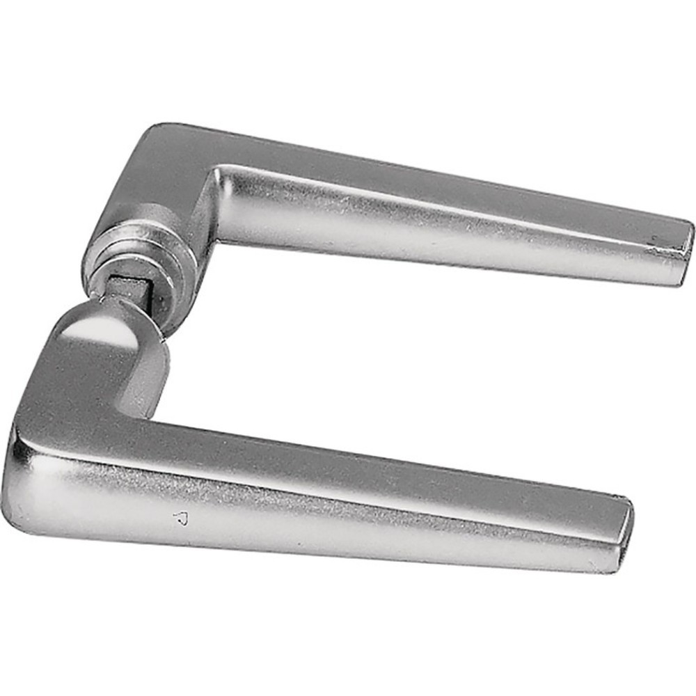 Produktabbildung: AMF Türdrückerlochteil 465L, Schlosskästen, Leichtmetall F1 / naturfarbig, gerade Vierkantstift 8 mm