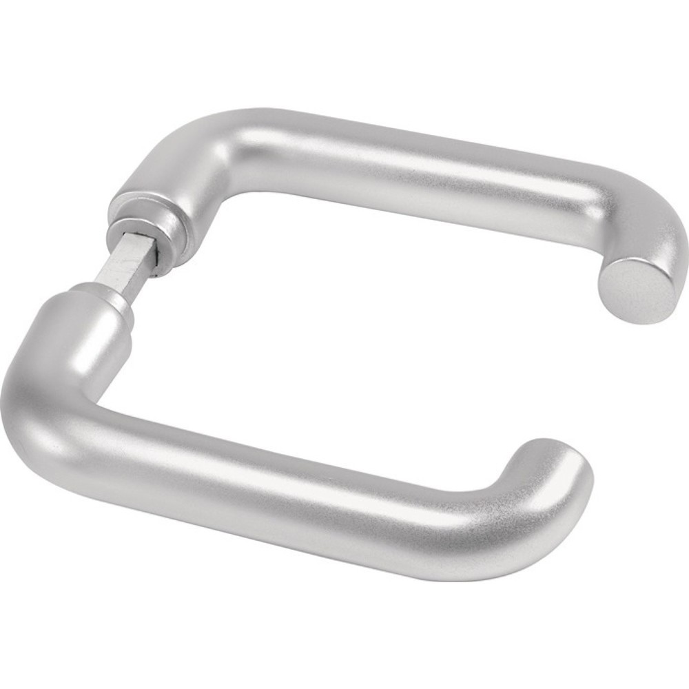 Produktabbildung: AMF Türdrückerpaar 475, ohne Rosetten, Aluminium 105, Vierkantstift 8 mm